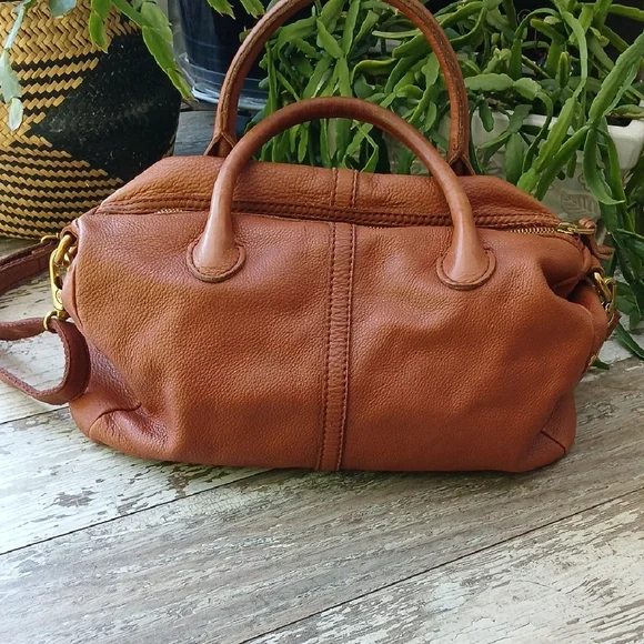 Fossil Tan Leather Satchel - Picture 5 of 16